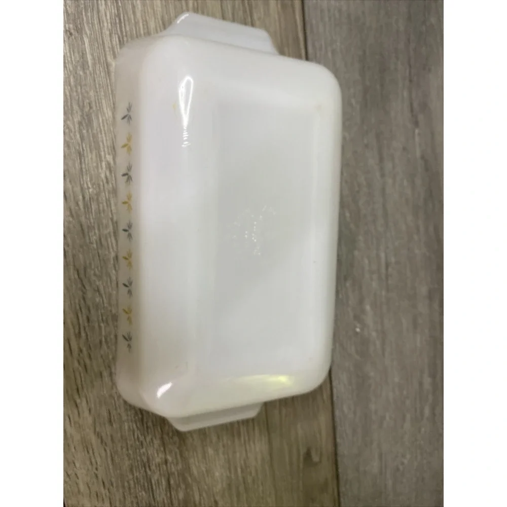 Fire-King Loaf Pan Unisex OS White Good Atomic Starburst Milk Glass MCM USA